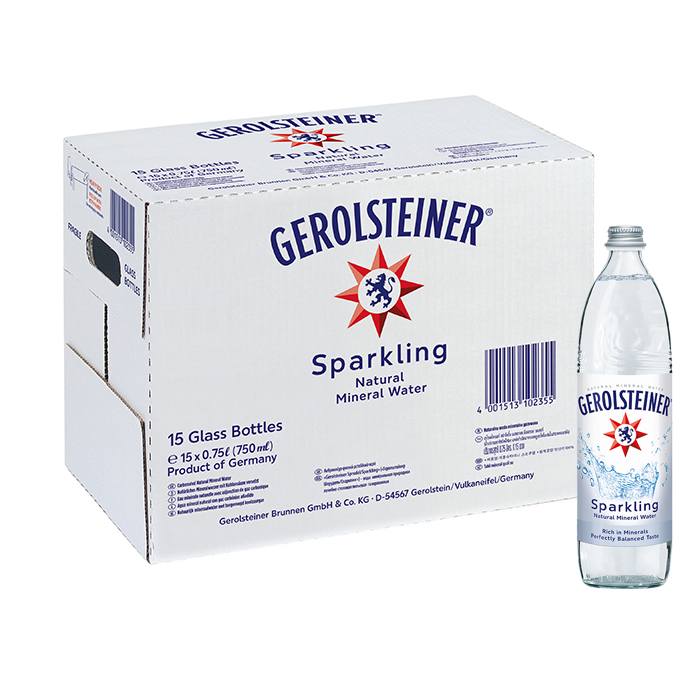 Gerolsteiner Sparkling Mineral Water 0.75L 15's